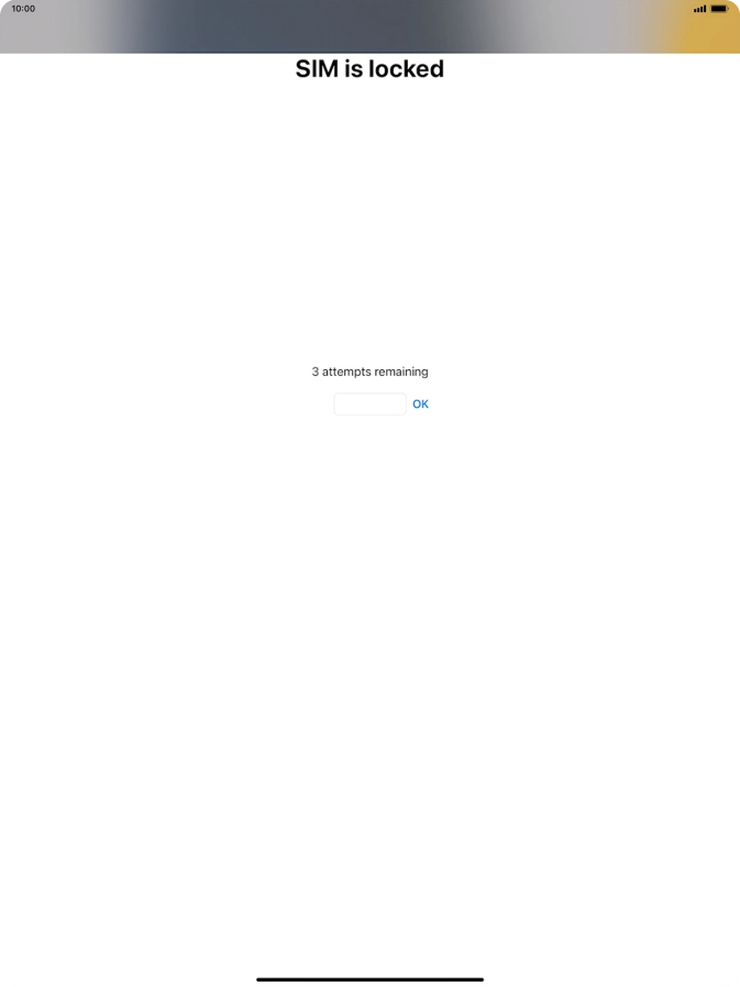 If your SIM is locked, key in your PIN and press OK. If your SIM is locked, key in your PIN and press OK.