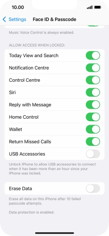 Press the indicator next to 