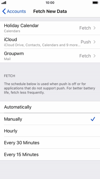 If you turn off the function, press the required setting.