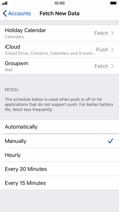 If you turn off the function, press the required setting.