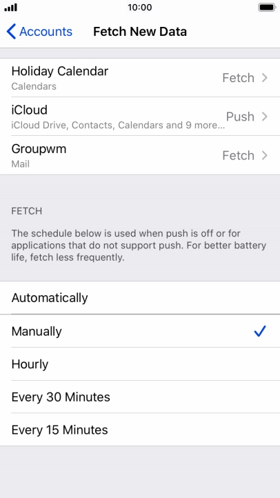 If you turn off the function, press the required setting.