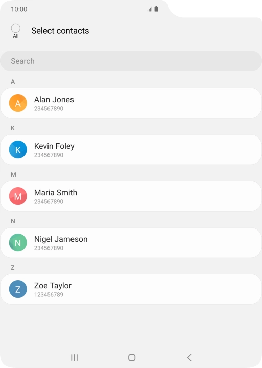 Press the field above 