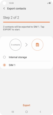 Press Export. Press Export.