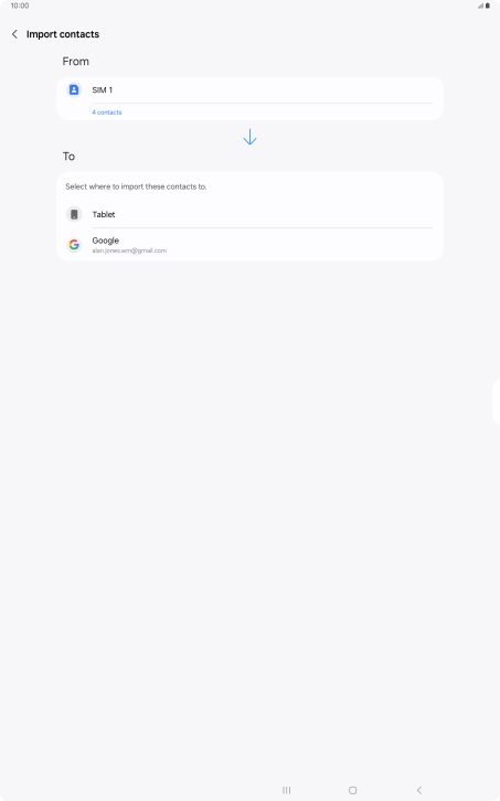 Press the required Google account. Press the required Google account.