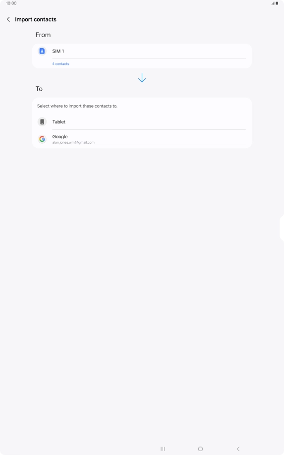 Press the required Google account. Press the required Google account.
