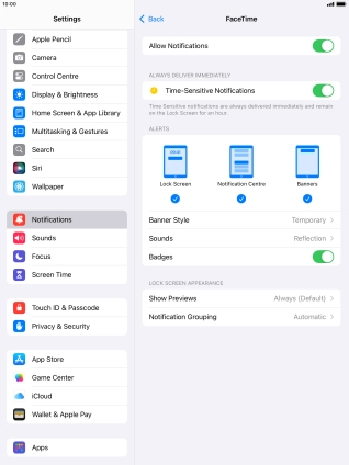 Press the indicator next to 