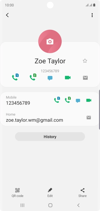 Press the call icon.