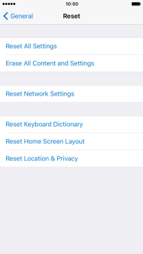 Press Reset All Settings.
