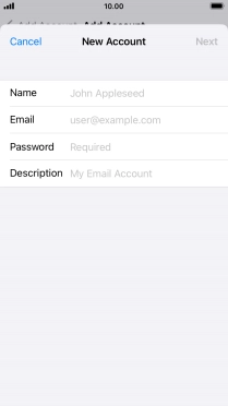 Press Name and key in the required sender name.