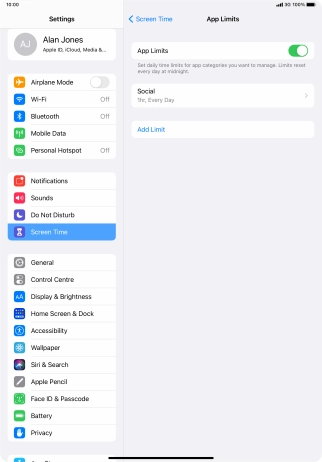 Press the required category.