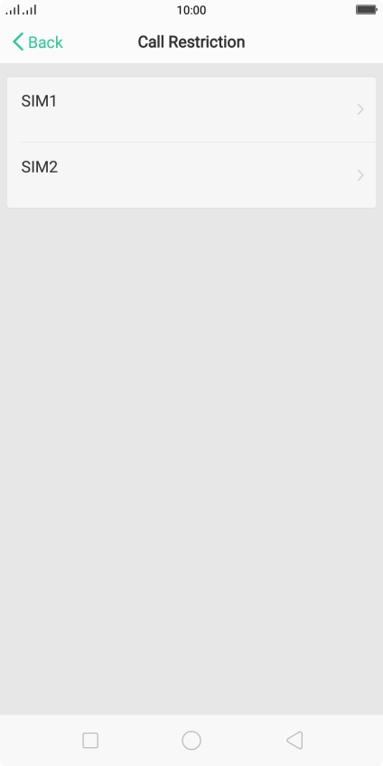 Press the required SIM.