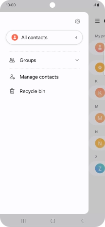 Press Manage contacts.