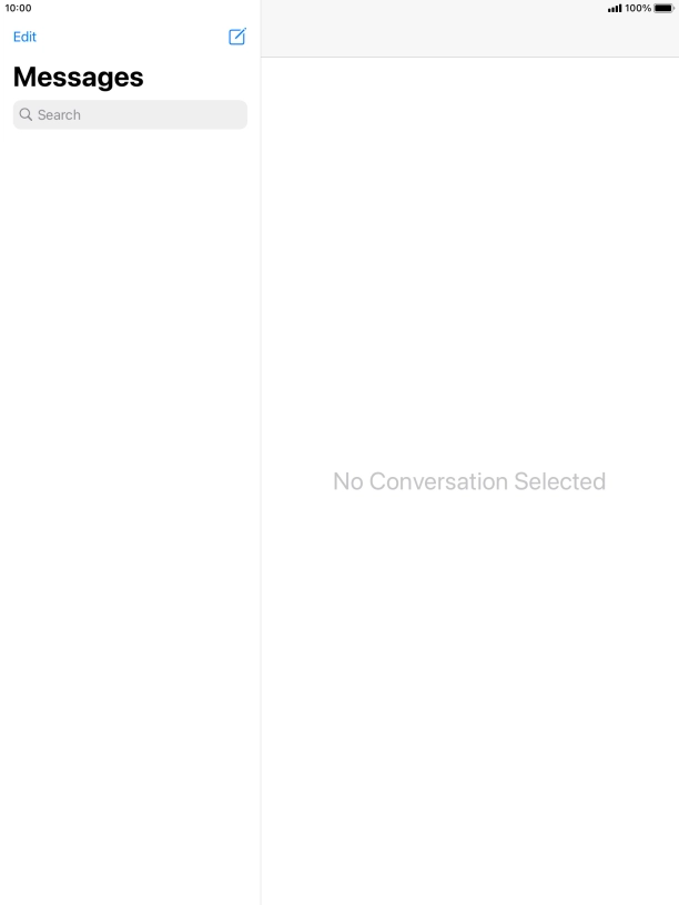 Press the new message icon. Press the new message icon.