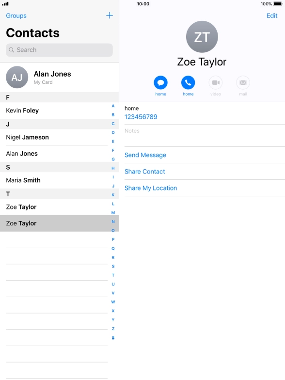 Press the Home key to return to the home screen.