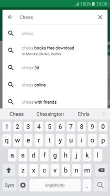 Key in the name or subject of the required app and press the search icon.