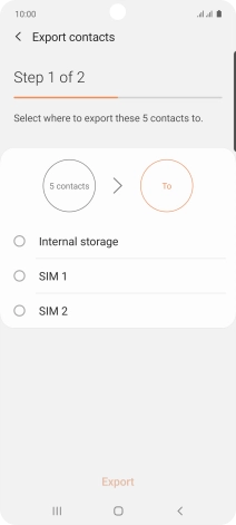 Press the required SIM.