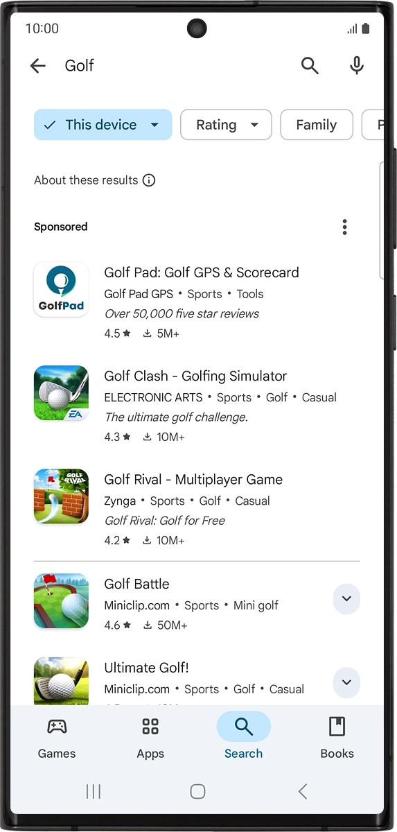 On your phone: Press the device selection drop down list.