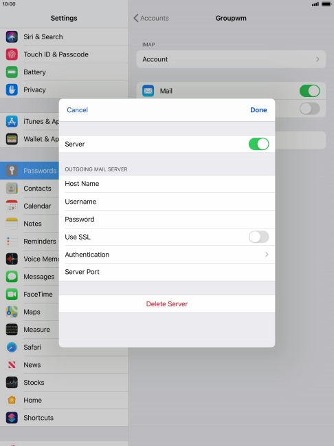Press Authentication.