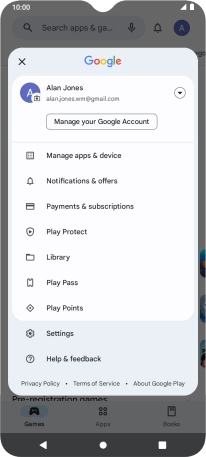 Press Manage apps and device.