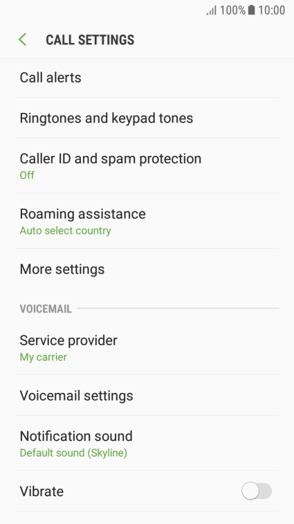 Press More settings.