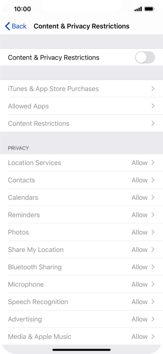 Press the indicator next to 