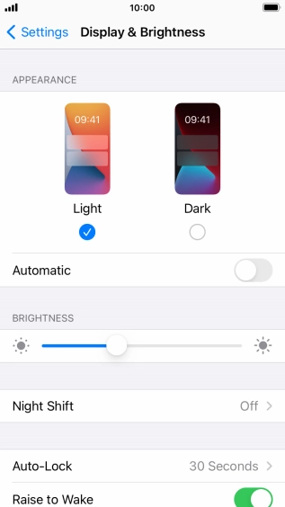 Press Dark.