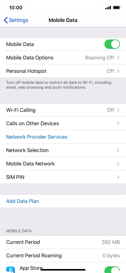 Press Add Data Plan.