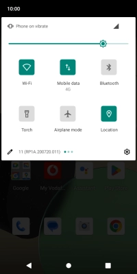 Press the settings icon.