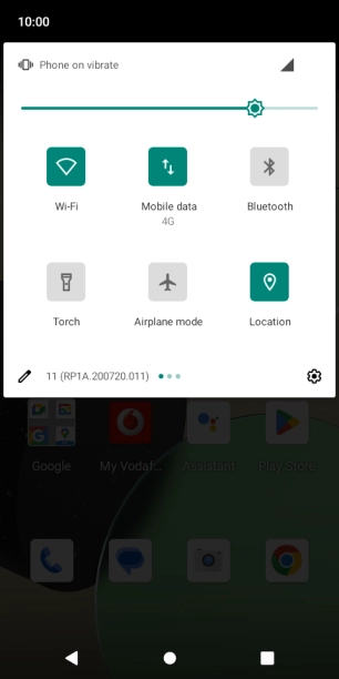 Press the settings icon.
