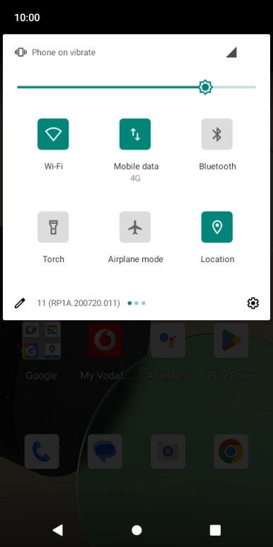 Press the settings icon.