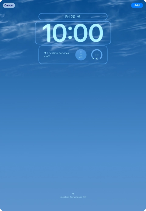 To customise the way the lock screen date is displayed, press the date widget and follow the instructions on the screen to select the required widget display mode.