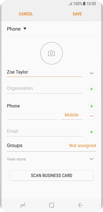 Press the field below 