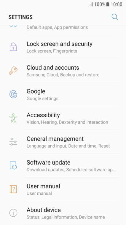Press Software update.