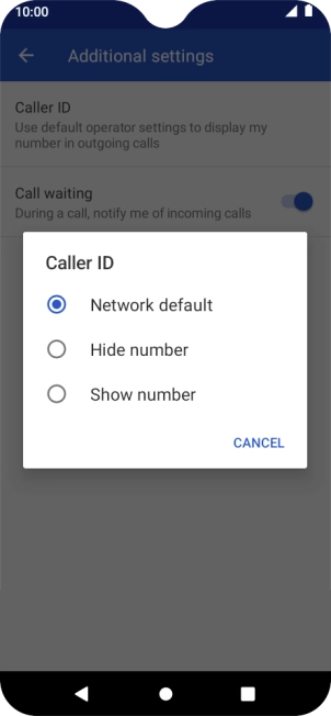 Press Show number to turn on caller identification.
