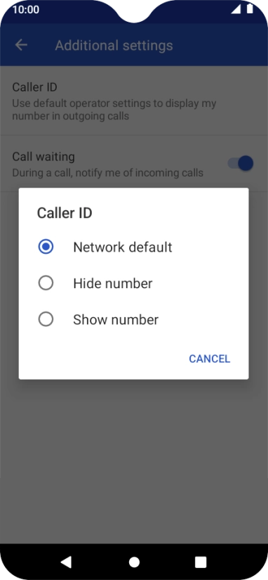 Press Show number to turn on caller identification.