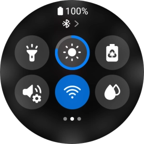 Press the low power mode icon. Press the low power mode icon.