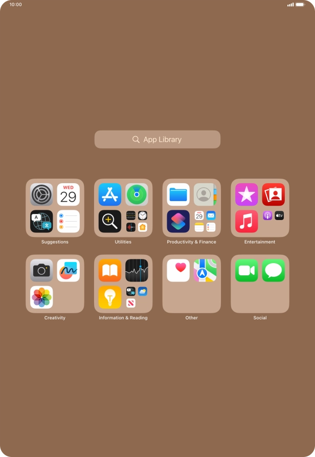 Press the required app.