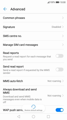 Press SMS centre no..