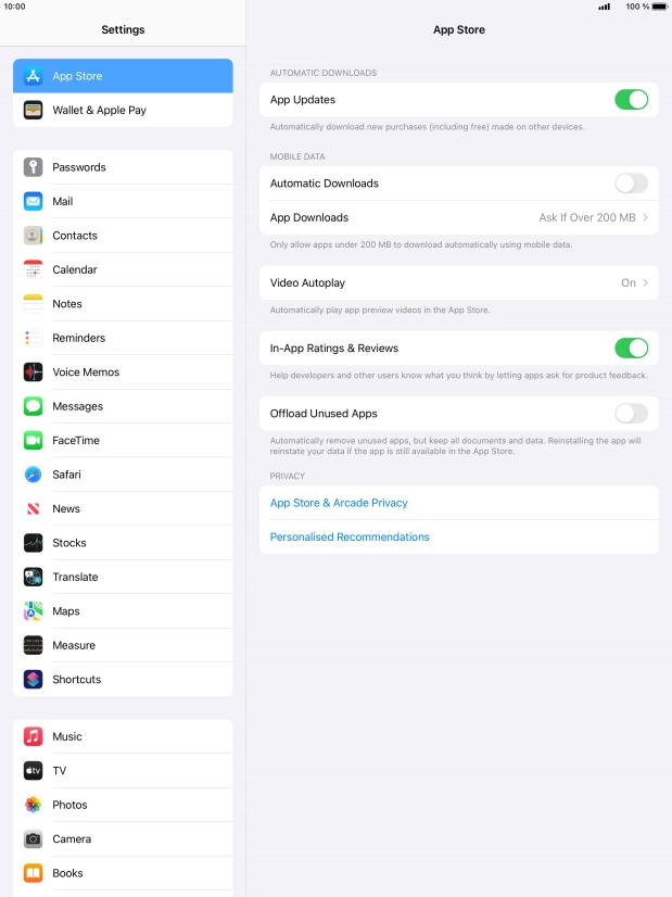 Press the indicator next to 
