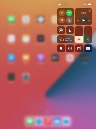 Press the required function to open an application or turn the function on or off.