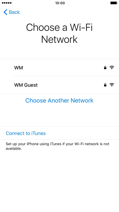 Press the required Wi-Fi network.