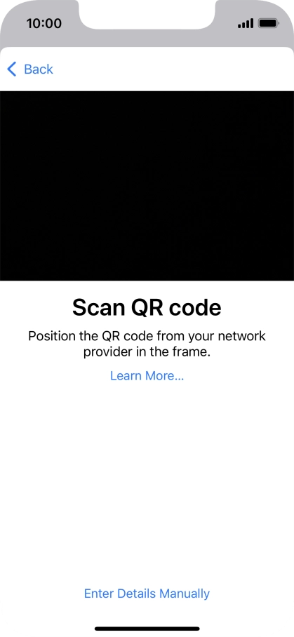 Place the QR code you've received inside the phone camera frame to scan the code.