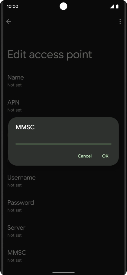 Key in http://pxt.vodafone.net.au/pxtsend and press OK.