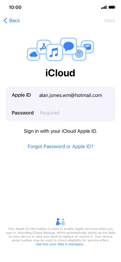 Press the field next to 