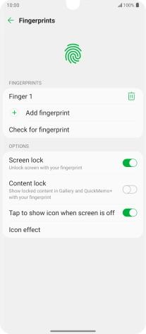 Press the required settings.