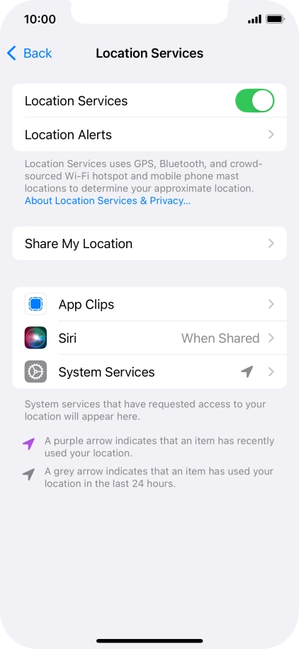 Press the required app.