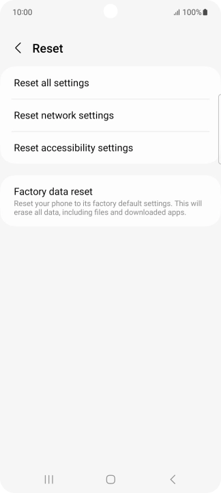 Press Reset network settings.