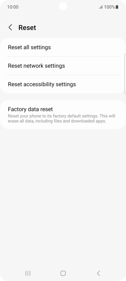 Press Reset network settings.