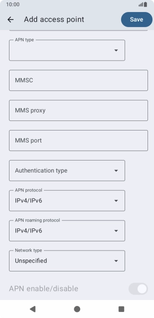 Press the drop down list next to 