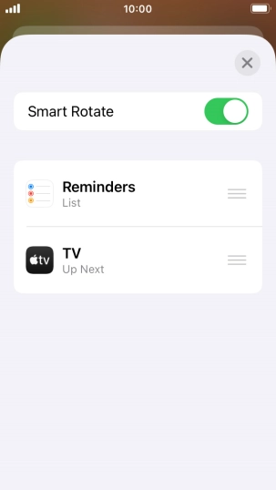 Press the indicator next to 